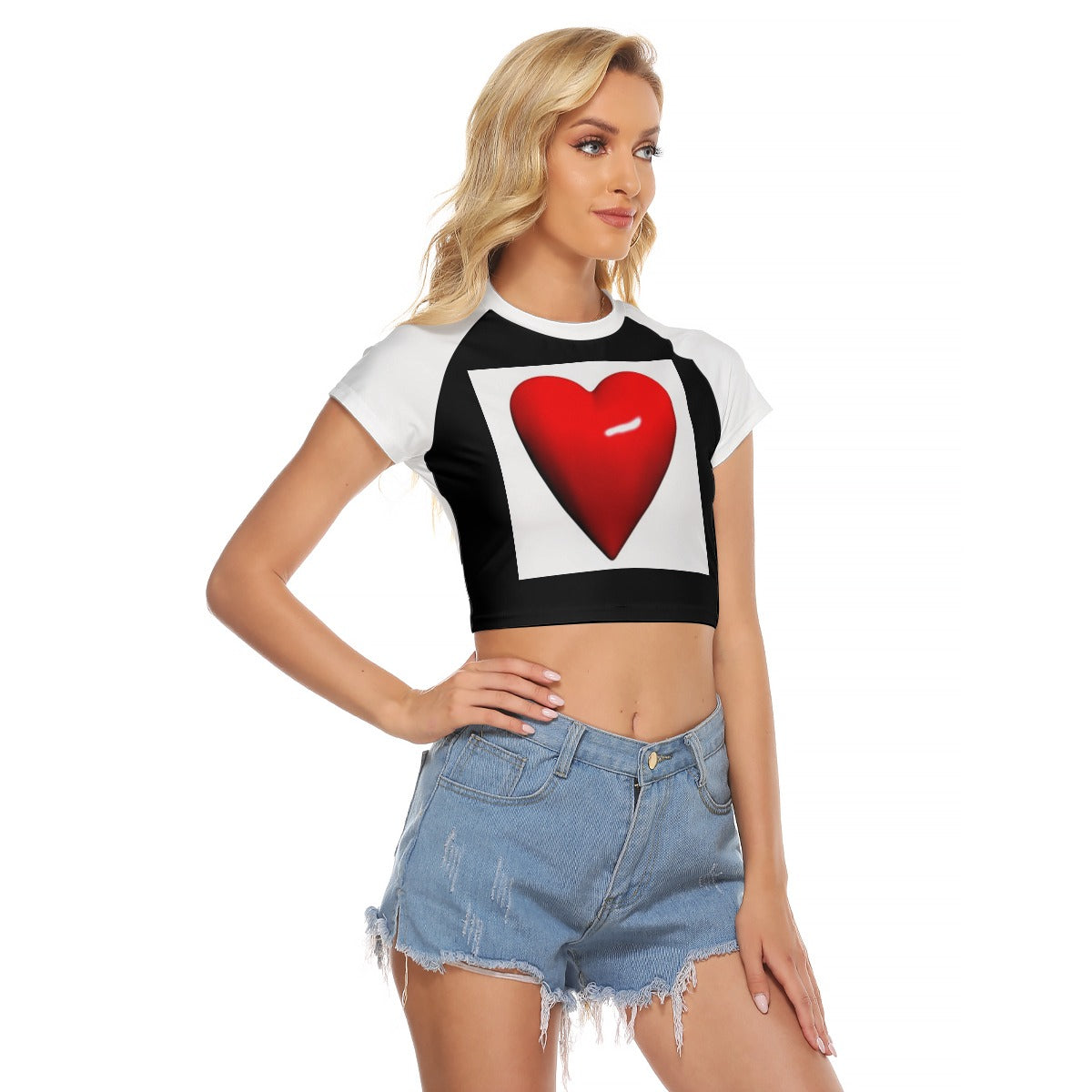 Valentine Women's Raglan Cropped T-shirt