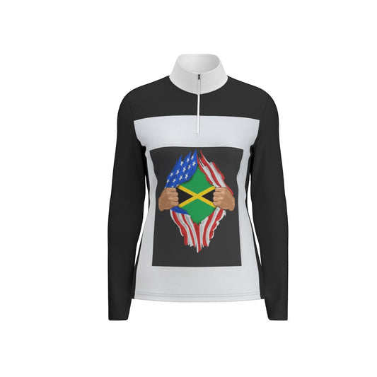 Jamaican Women's Sports Long Sleeve female sweatshirt