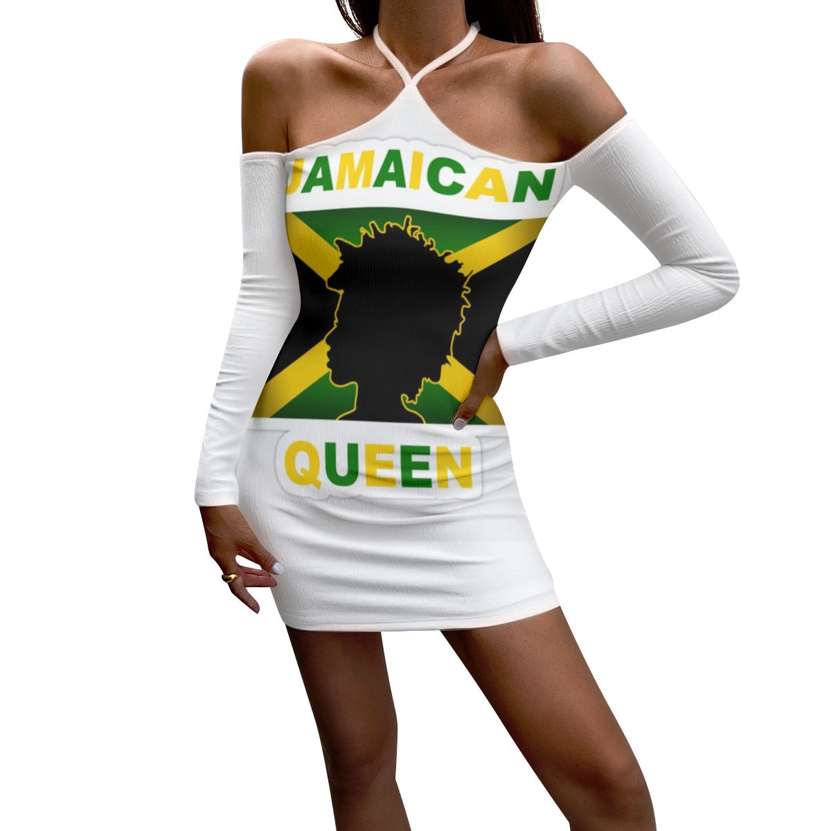 Jamaican Queen Women's Halter Lace-up Dress