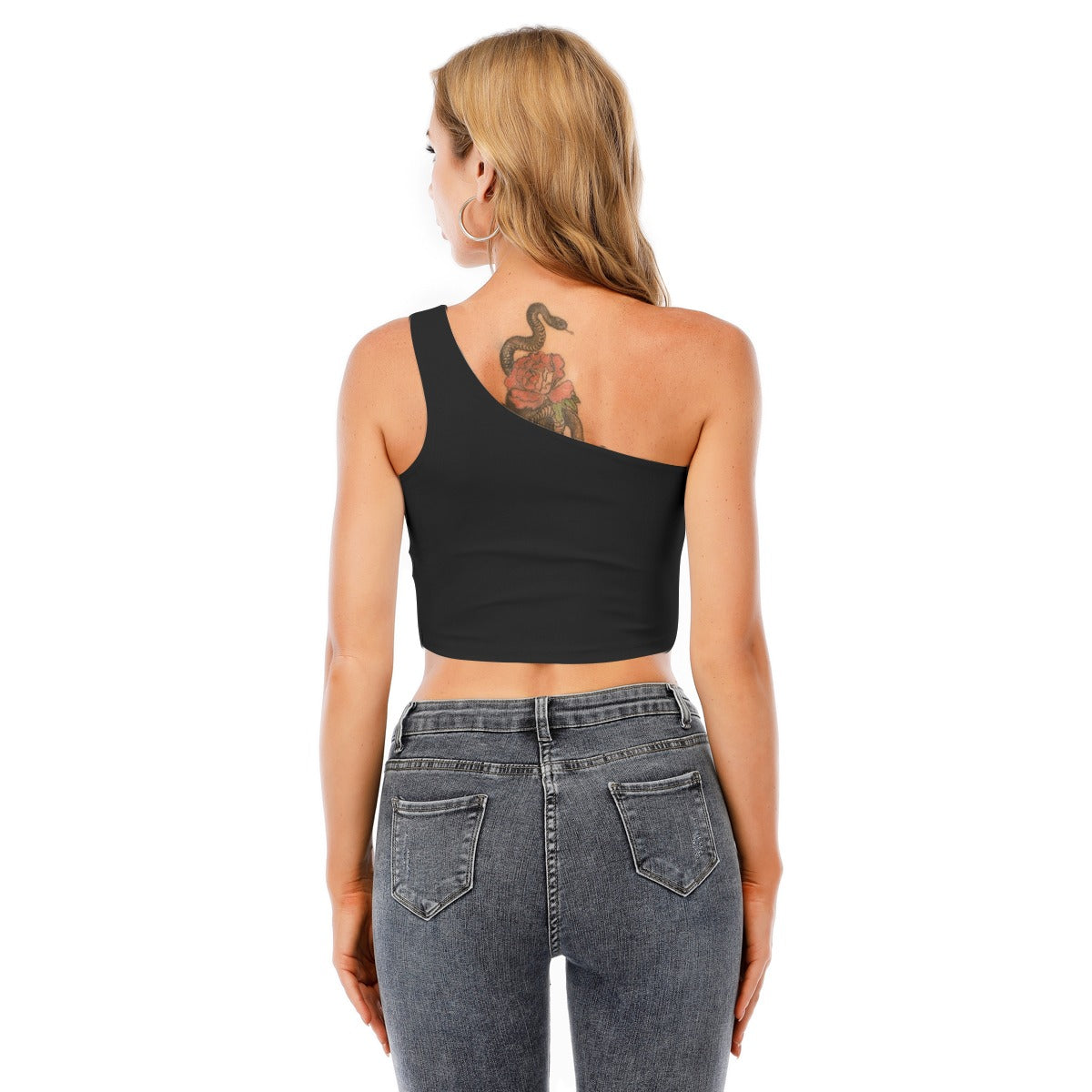 Valentine Women's One-Shoulder Cropped Top