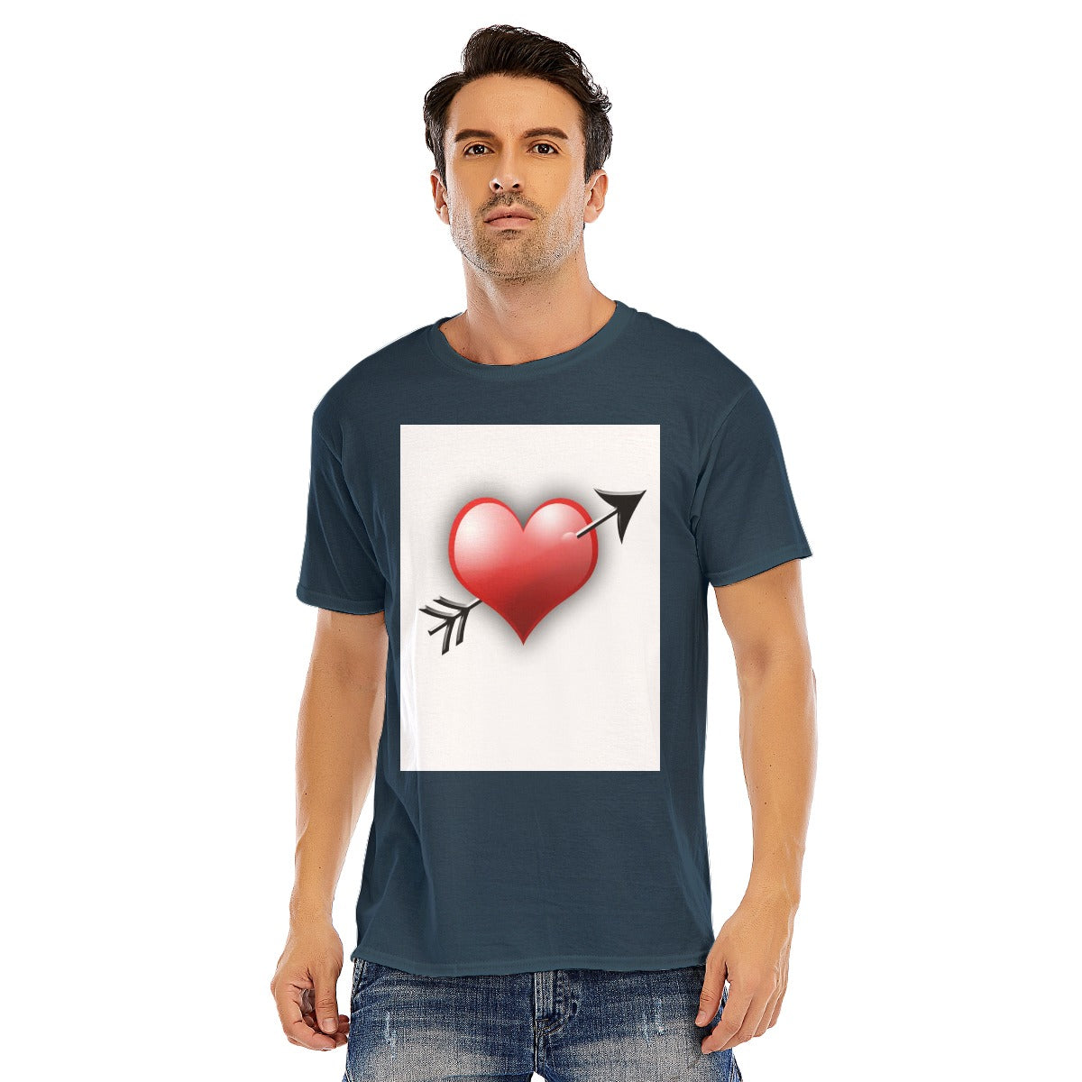 Valentine Men Short Sleeve T-shirt | 180GSM Cotton (DTF)