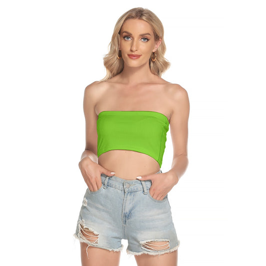 Green All-Over Print Women's Tube Top