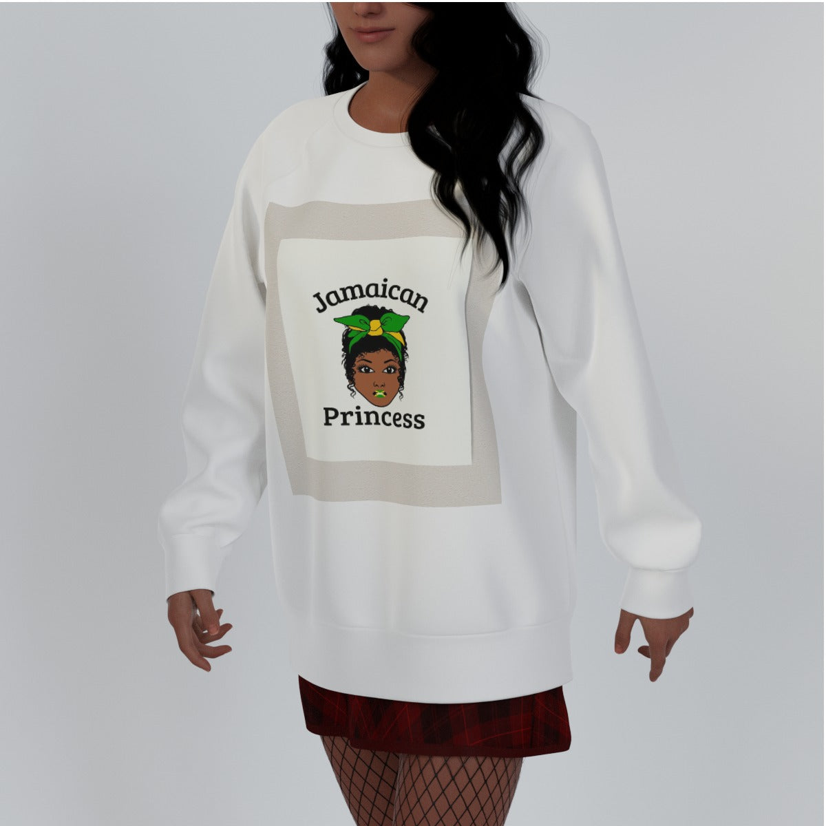 Jamaican Princess Women's Raglan Sleeve Female Sweatshirt