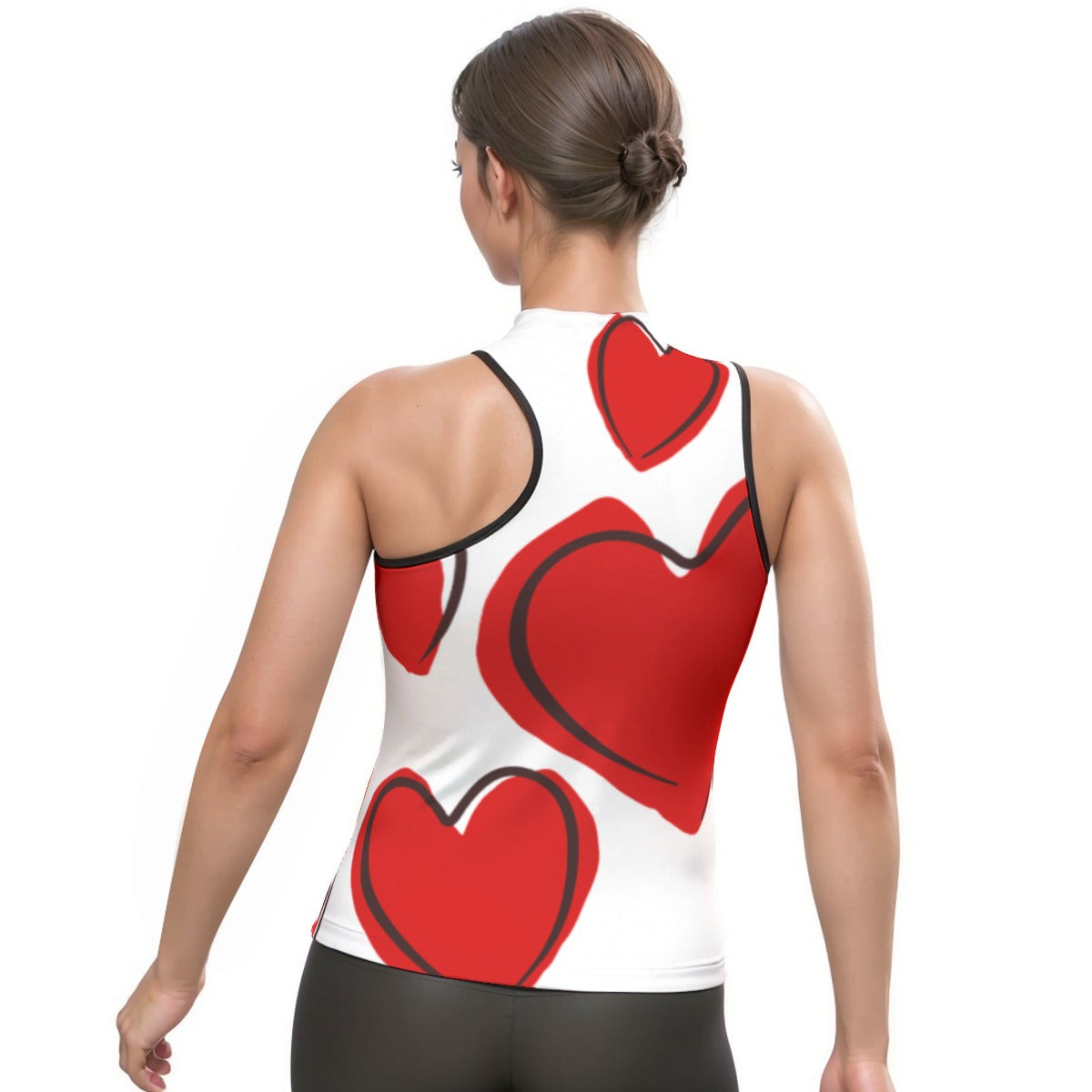 Valentine Women's Halter Asymmetrical Tank Top