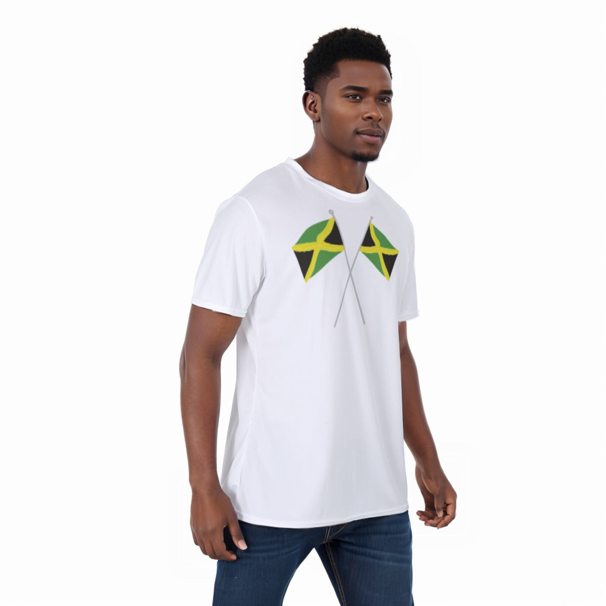 2 Jamaican Flag All-Over Print Unisex men t-shirt