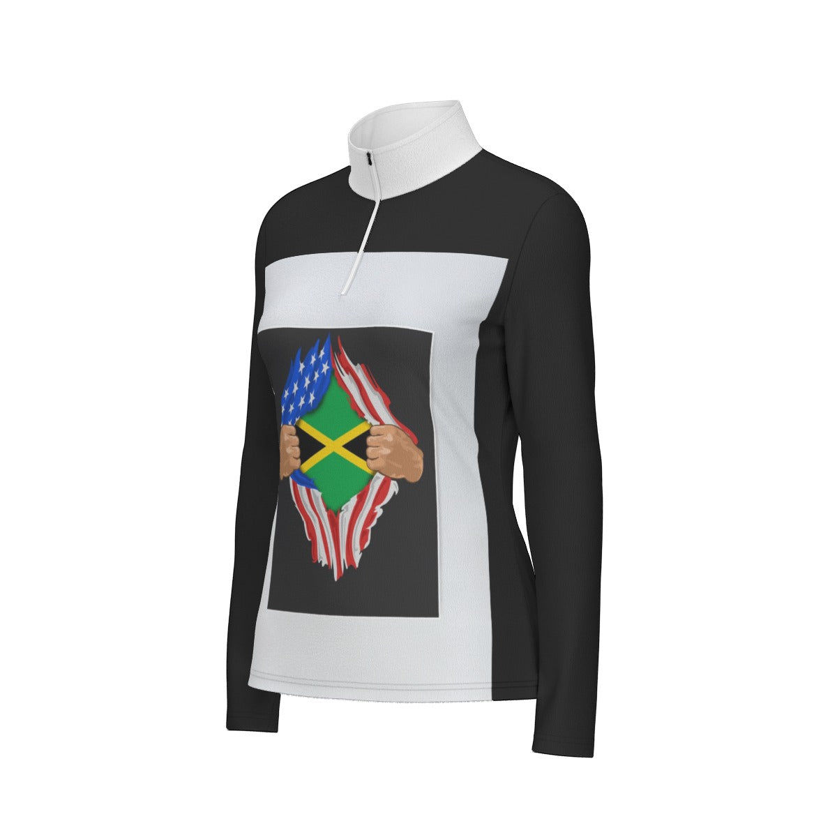 Jamaican Women's Sports Long Sleeve female sweatshirt