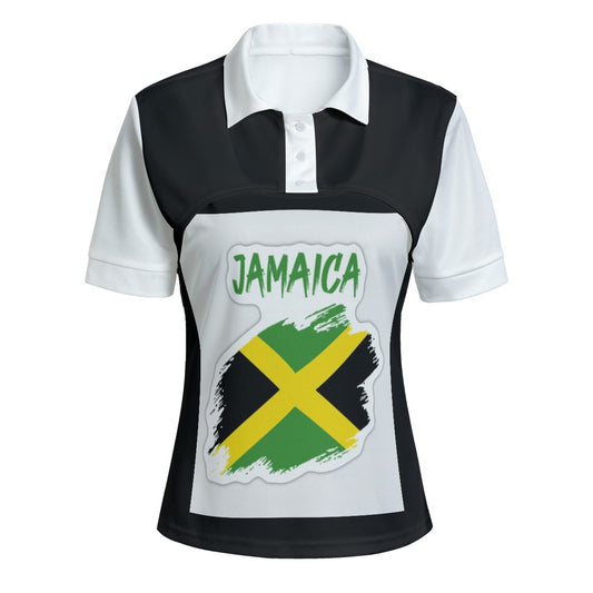 Jamaican flag Women's Casual Two-piece POLO Female T-Shirt