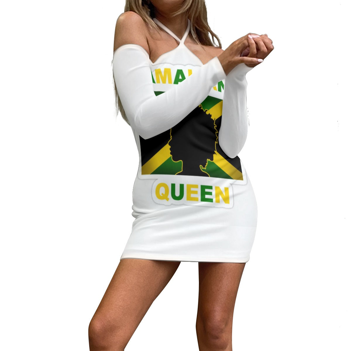 Jamaican Queen Women's Halter Lace-up Dress