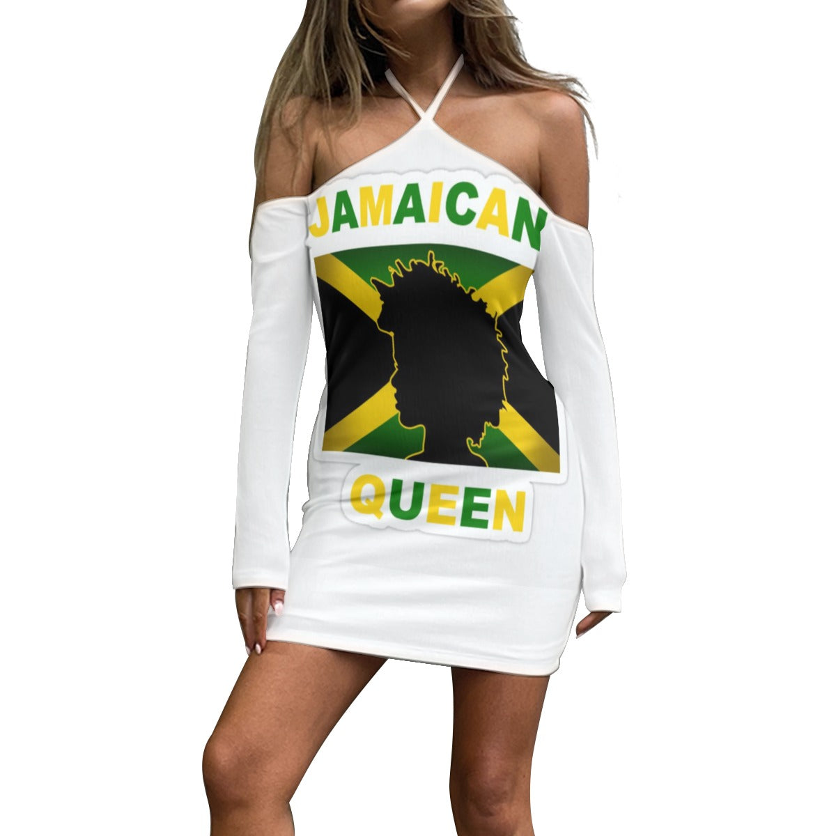 Jamaican Queen Women's Halter Lace-up Dress