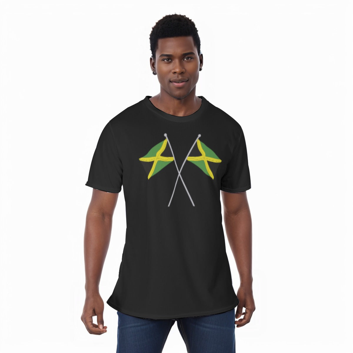 2 Jamaican Flag All-Over Print Unisex T-Shirt|220GMS KPO03