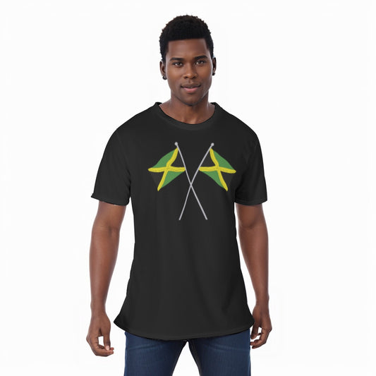 2 Jamaican Flag All-Over Print Unisex T-Shirt|220GMS KPO03