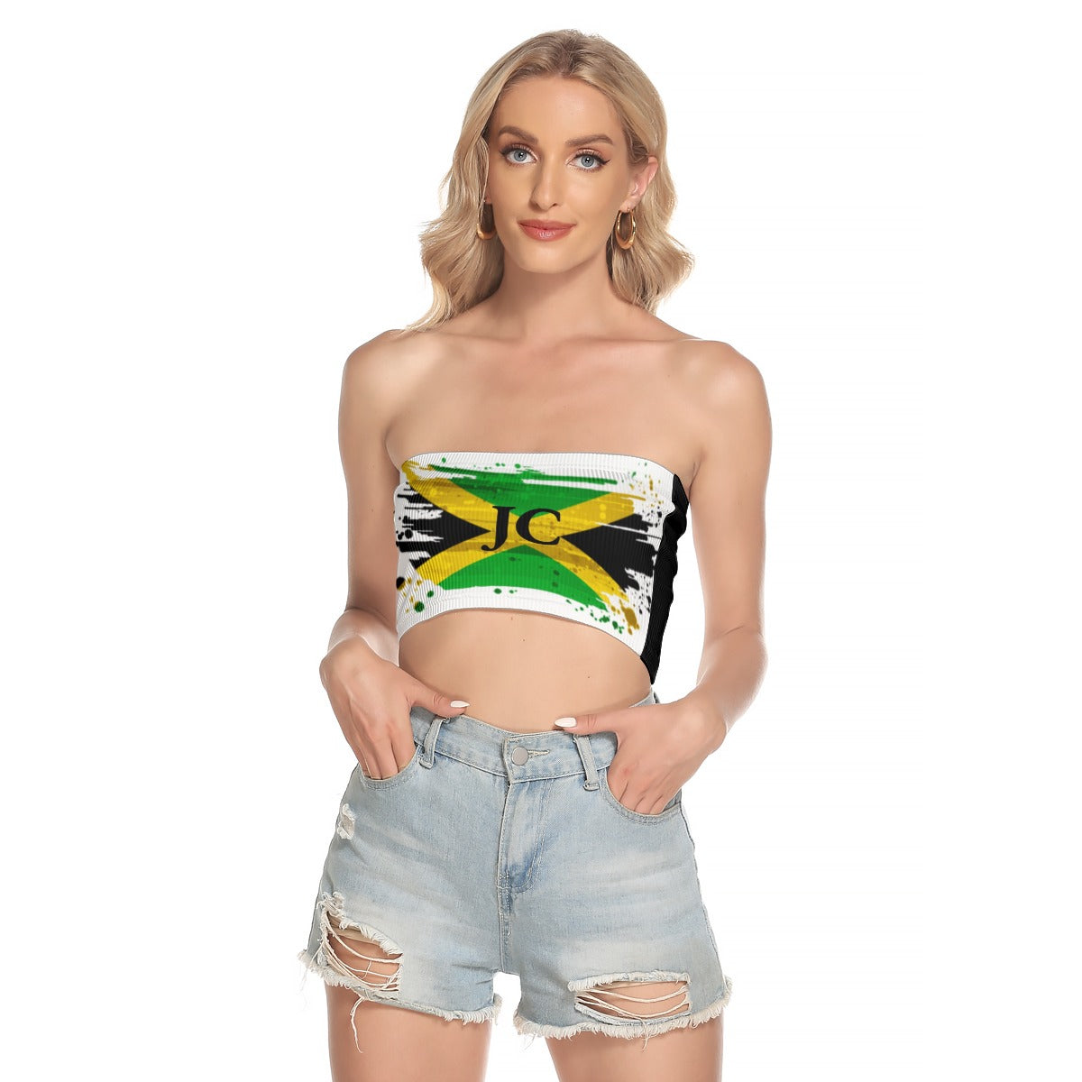 Jamaican Chic All-Over Print Women's Tube Top