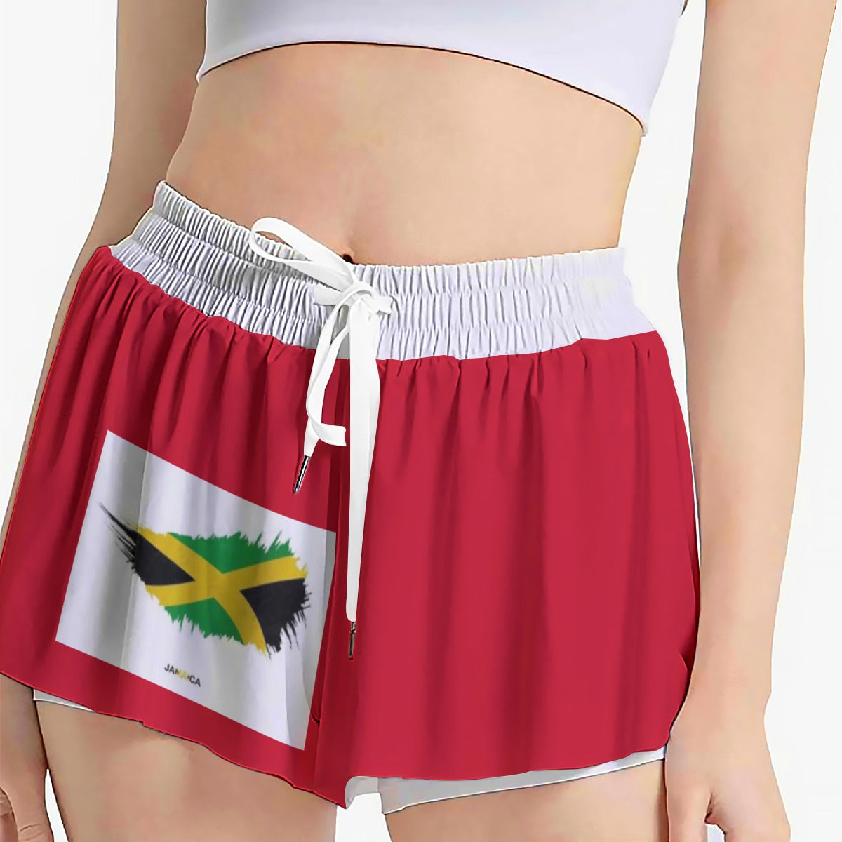 Jamaican All-Over Print Women's Sport Shorts With Pocket