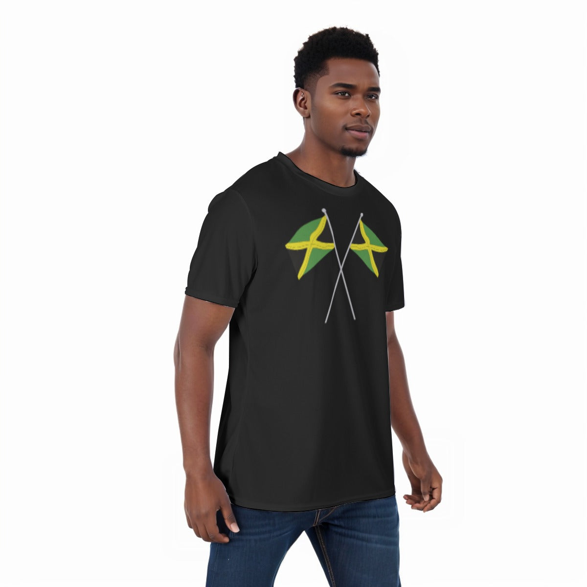 2 Jamaican Flag All-Over Print Unisex T-Shirt|220GMS KPO03