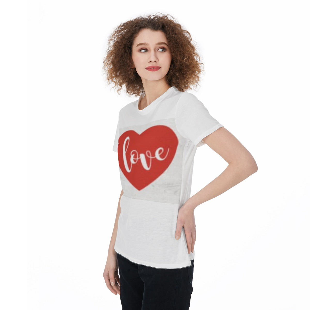 Valentine All-Over Print Round Neck T-Shirt