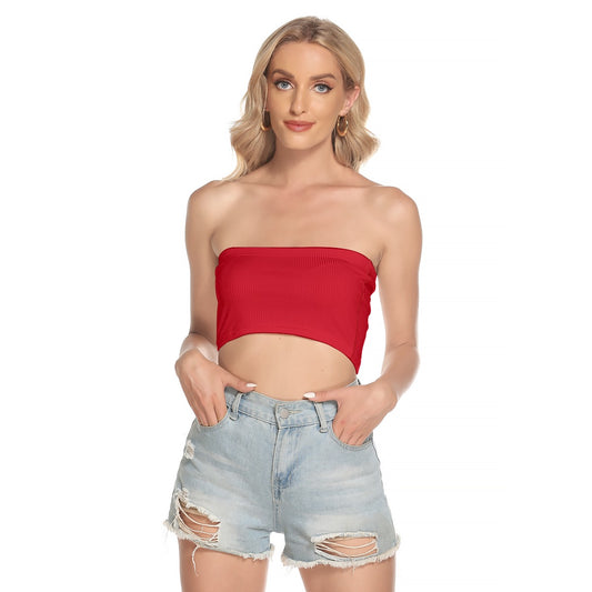 Red All-Over Print Women's Tube Top