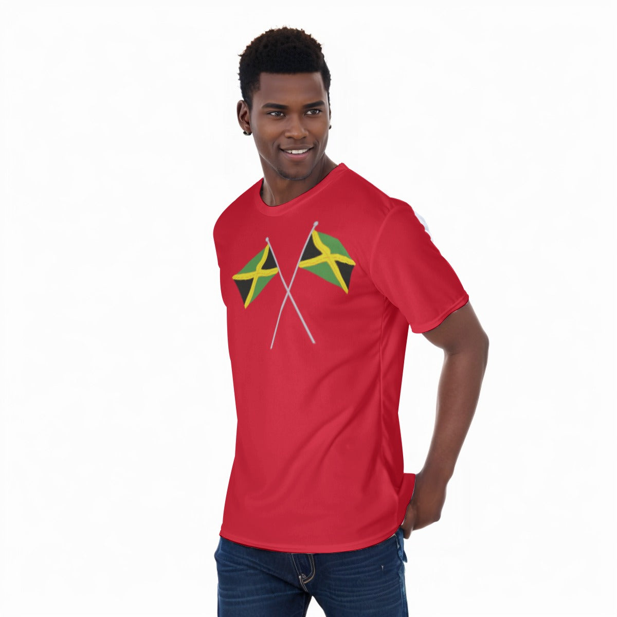 2 Jamaican Flag All-Over Print Unisex T-Shirt|220GMS KPO03