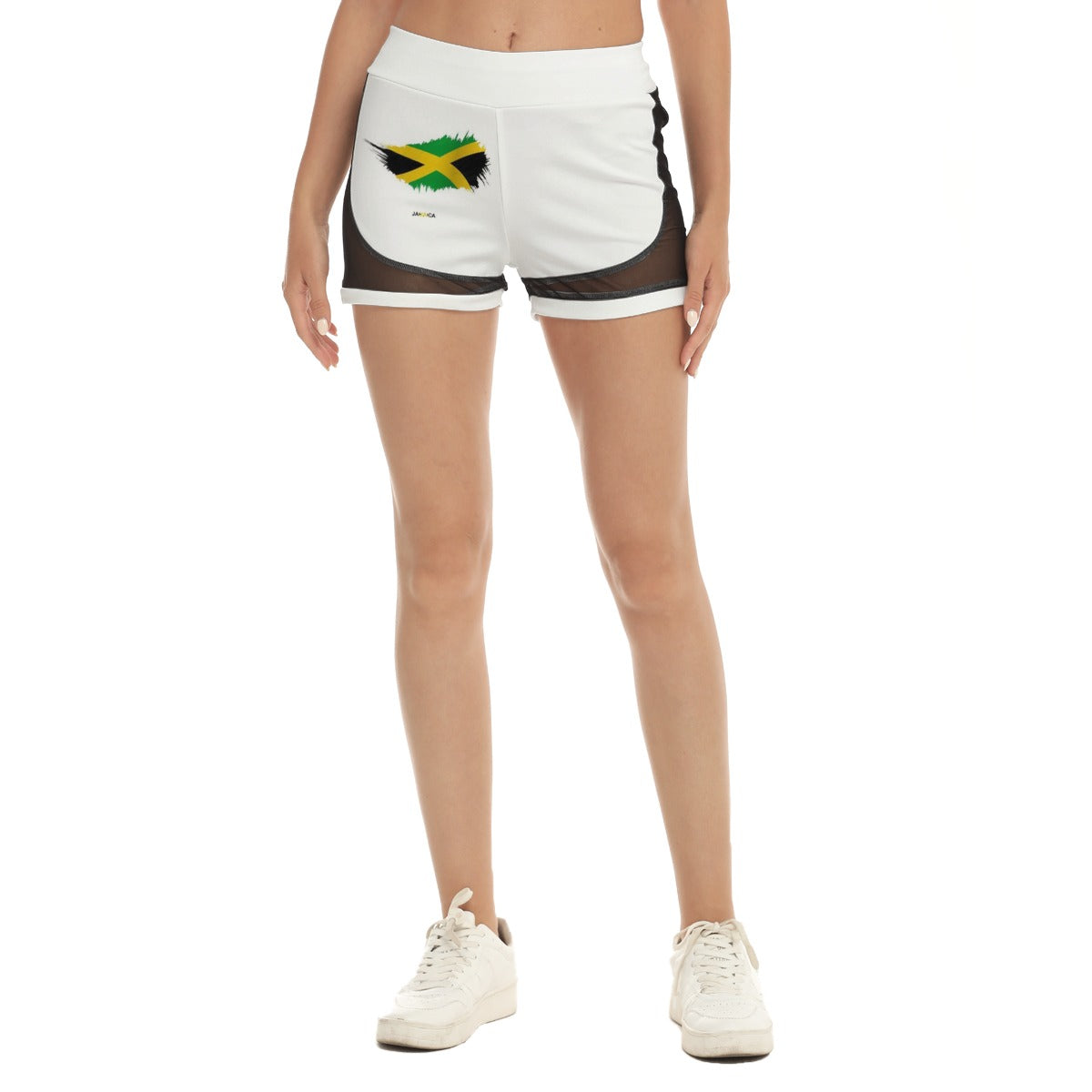 Jamaican Flag All-Over Print Women's Net Yarn Shorts Sale