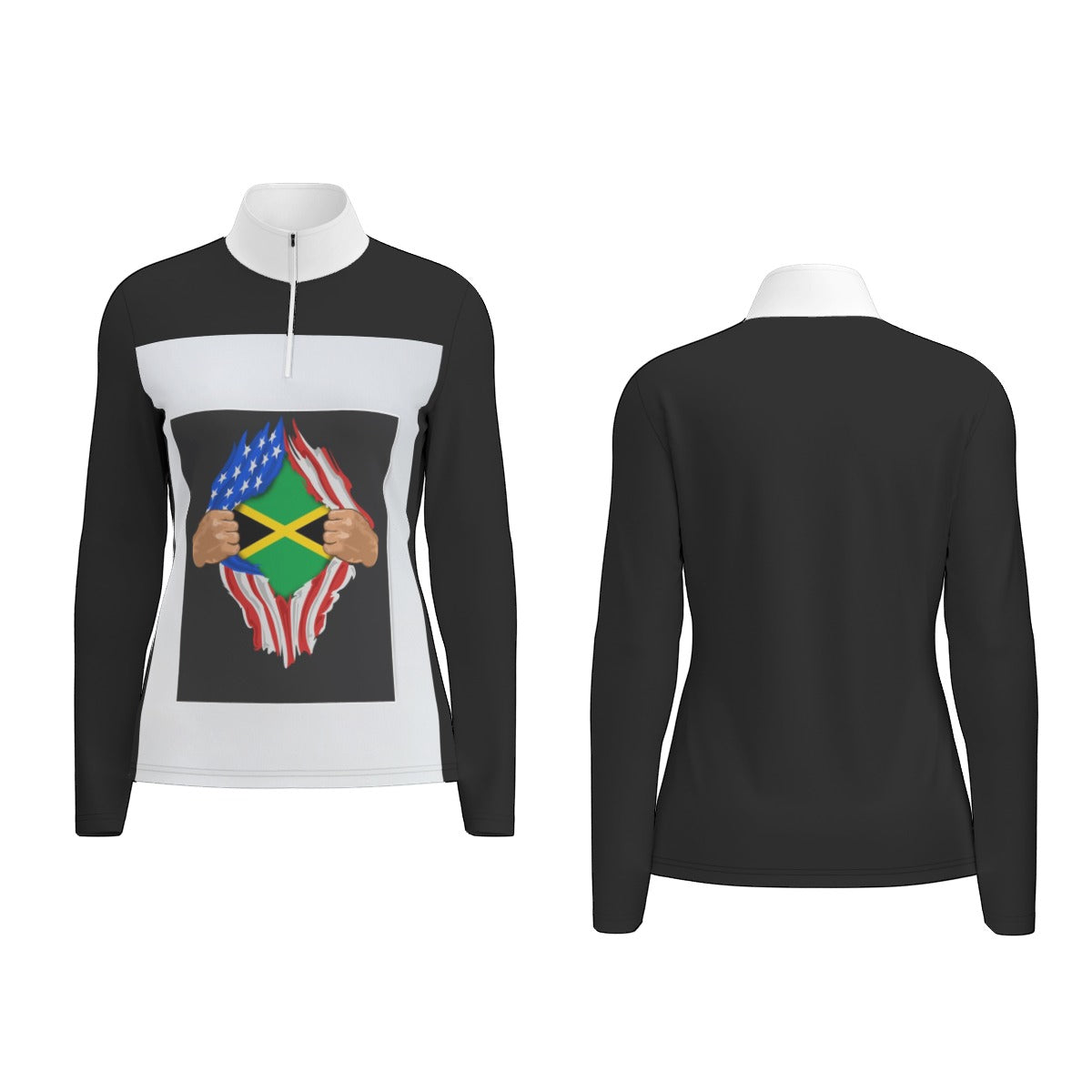 Jamaican Women's Sports Long Sleeve female sweatshirt