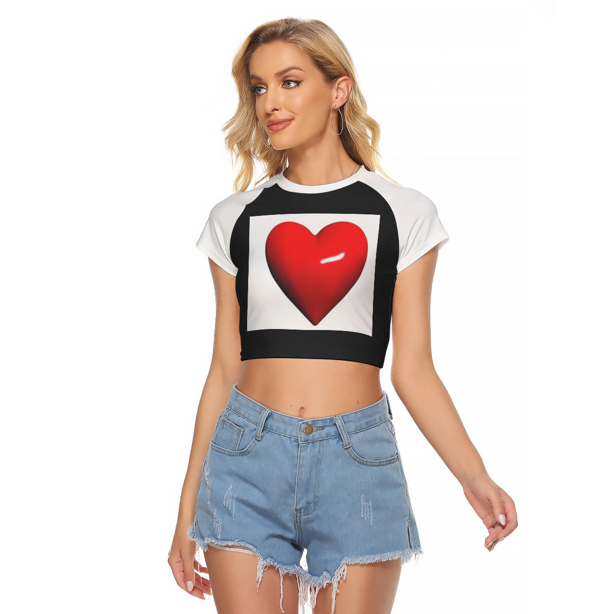 Valentine Women's Raglan Cropped T-shirt