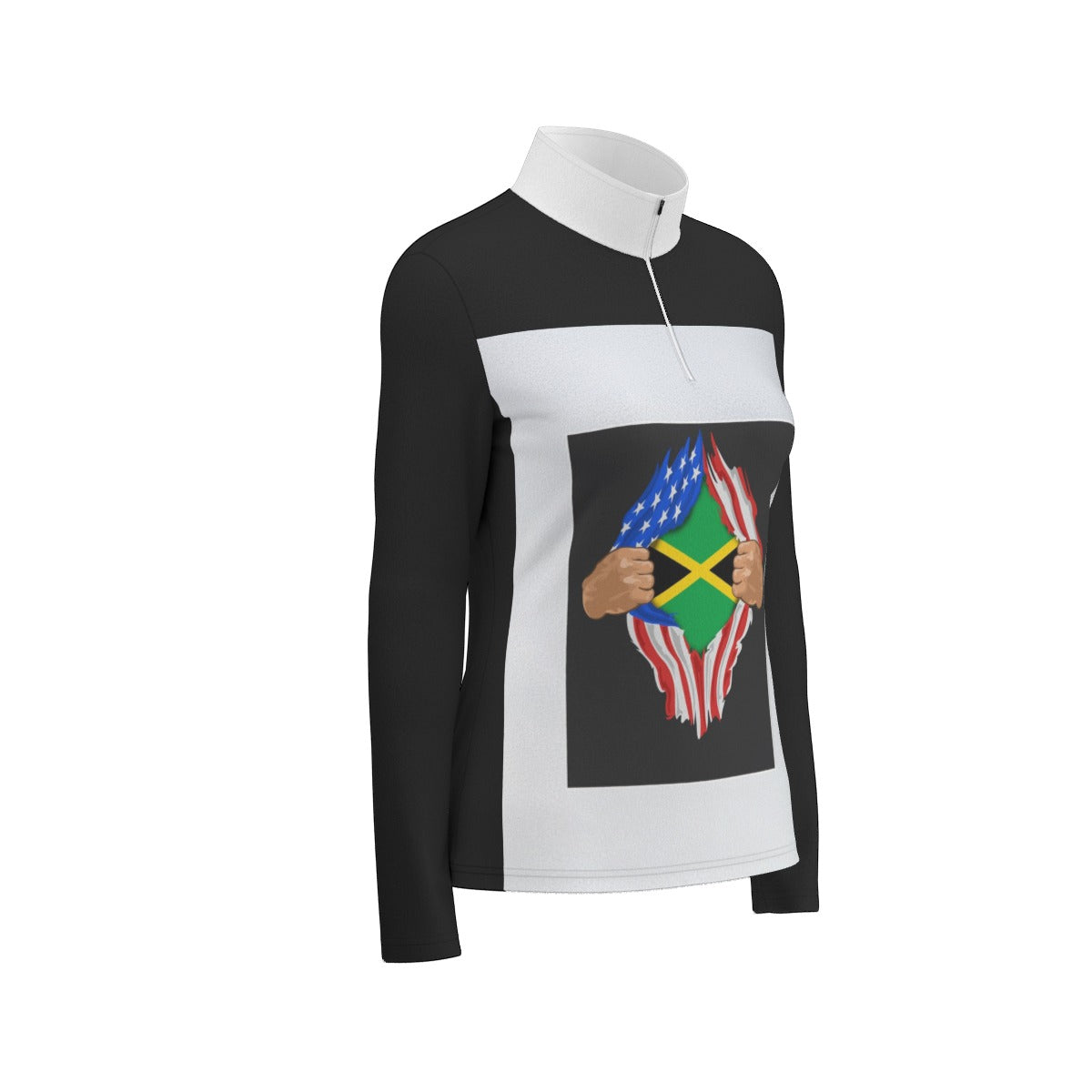 Jamaican Women's Sports Long Sleeve female sweatshirt