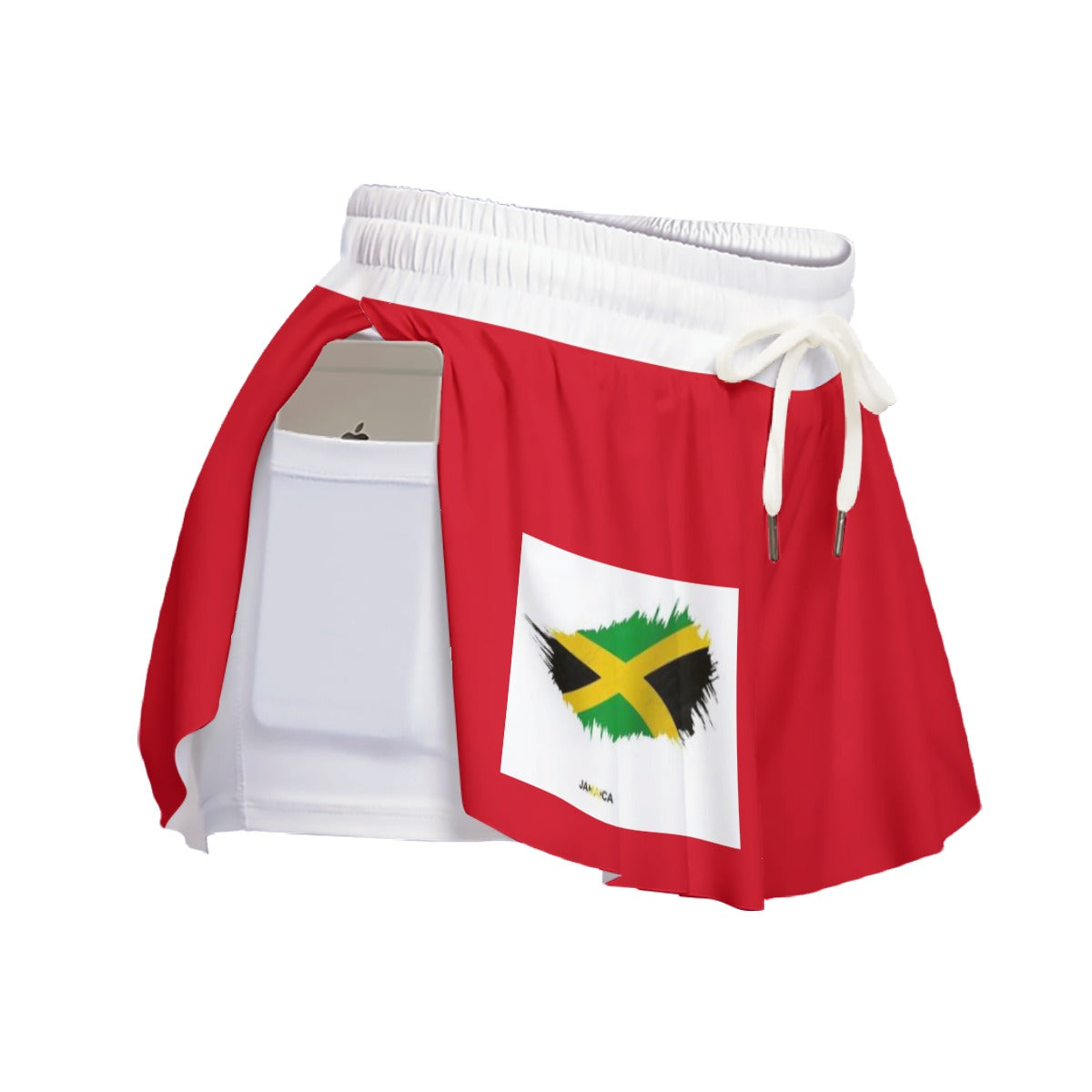 Jamaican All-Over Print Women's Sport Shorts With Pocket