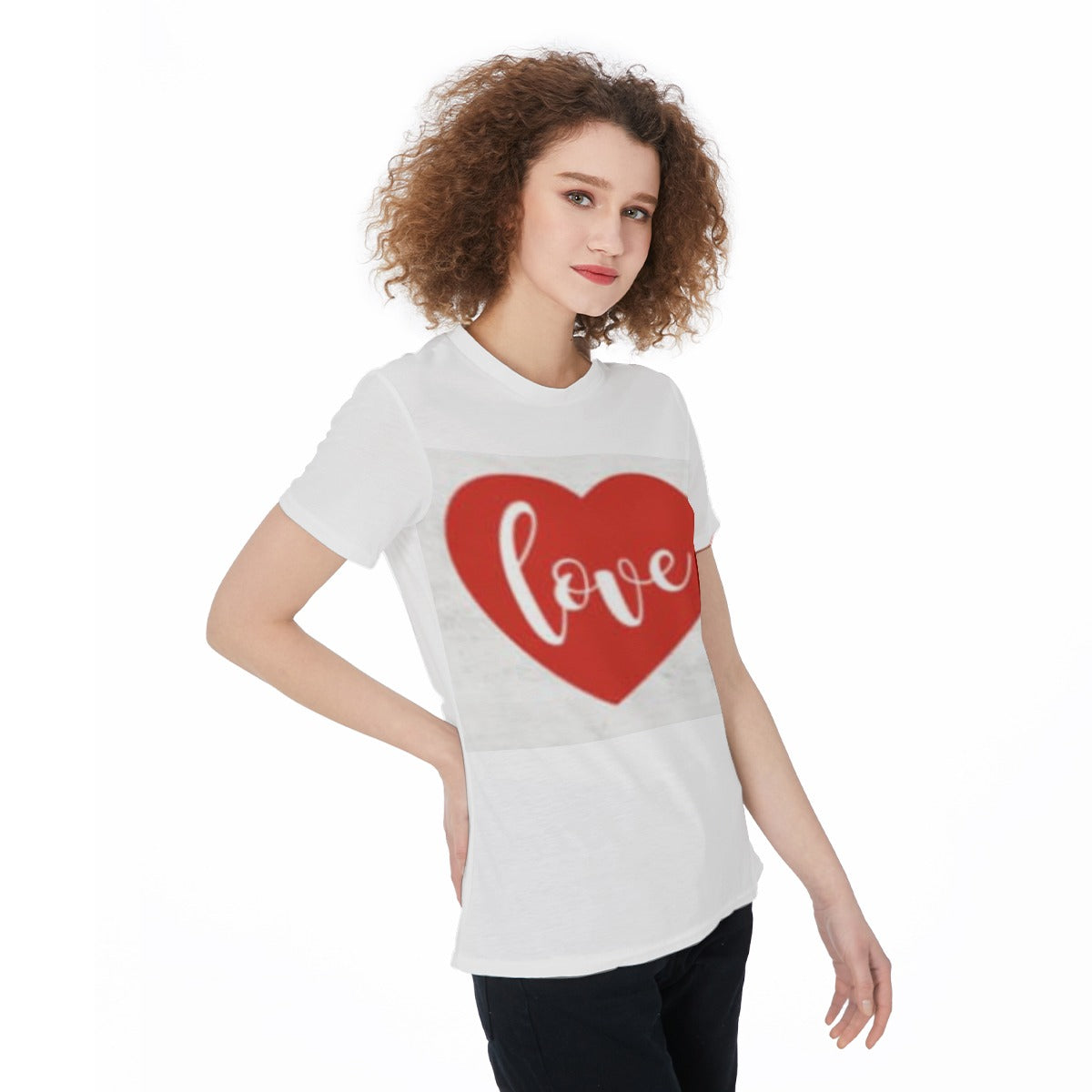 Valentine All-Over Print Round Neck T-Shirt