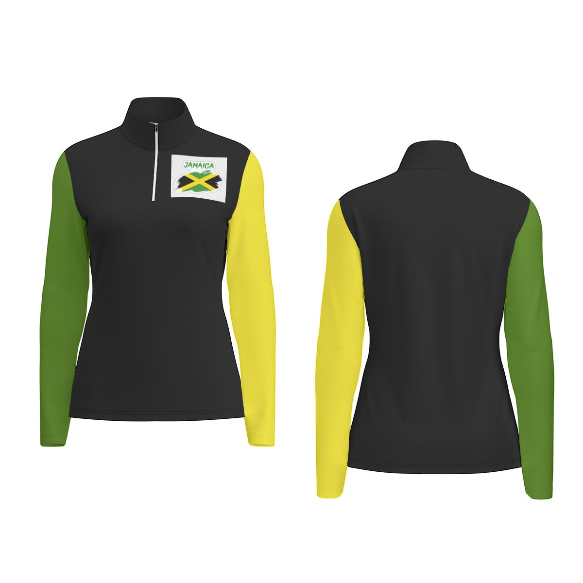 Jamaican flag Women's Long Sleeve female sweatshirt