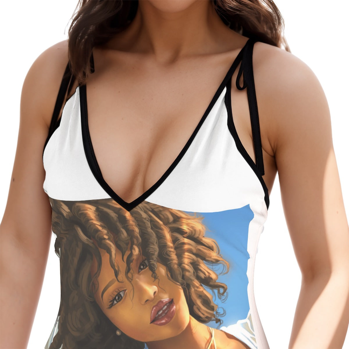 Jamaican Women's One-Piece Swimsuit With Straps