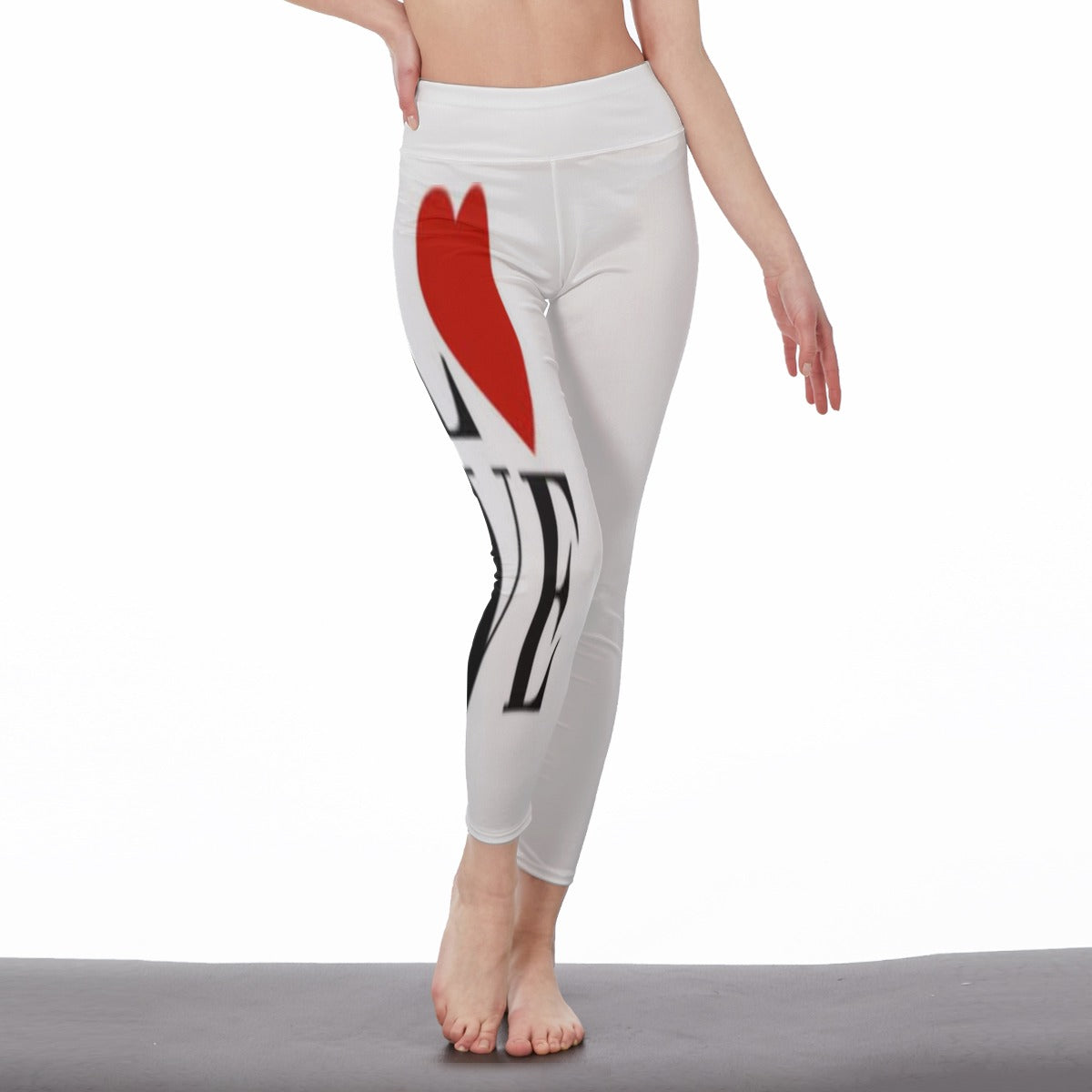 Valentine Women's High Waist Leggings | Side Stitch Closure