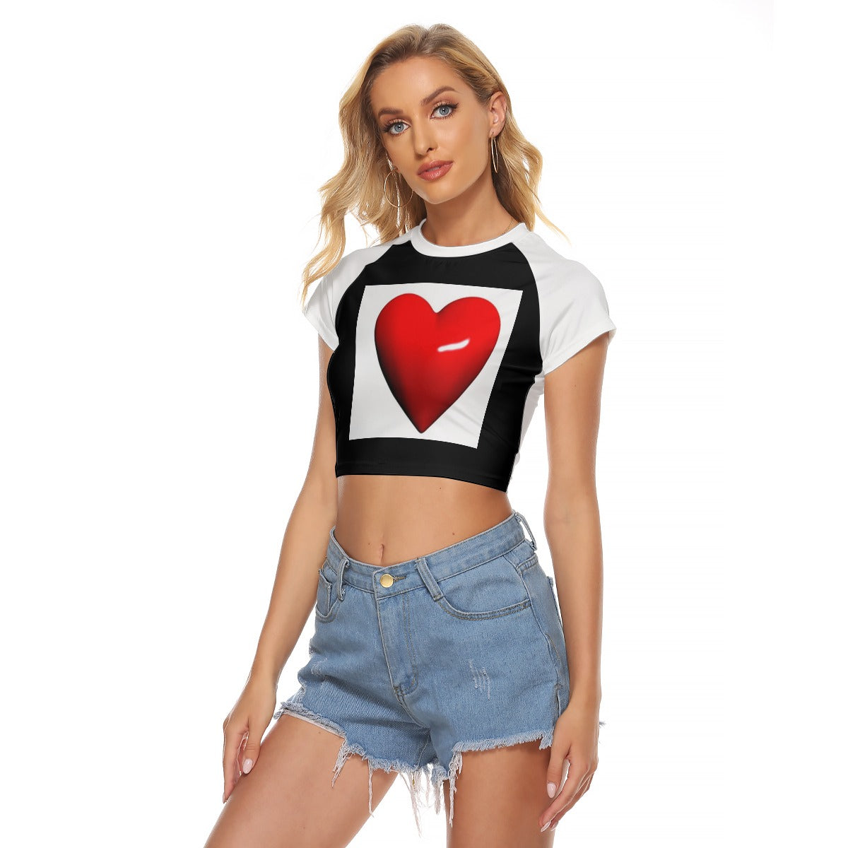 Valentine Women's Raglan Cropped T-shirt