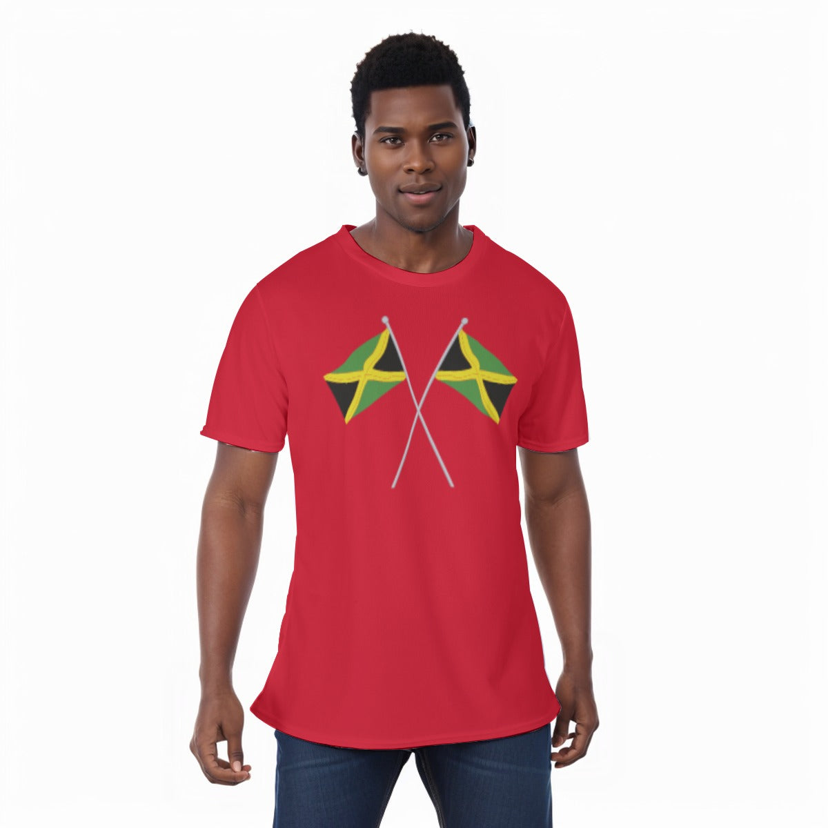 2 Jamaican Flag All-Over Print Unisex T-Shirt|220GMS KPO03