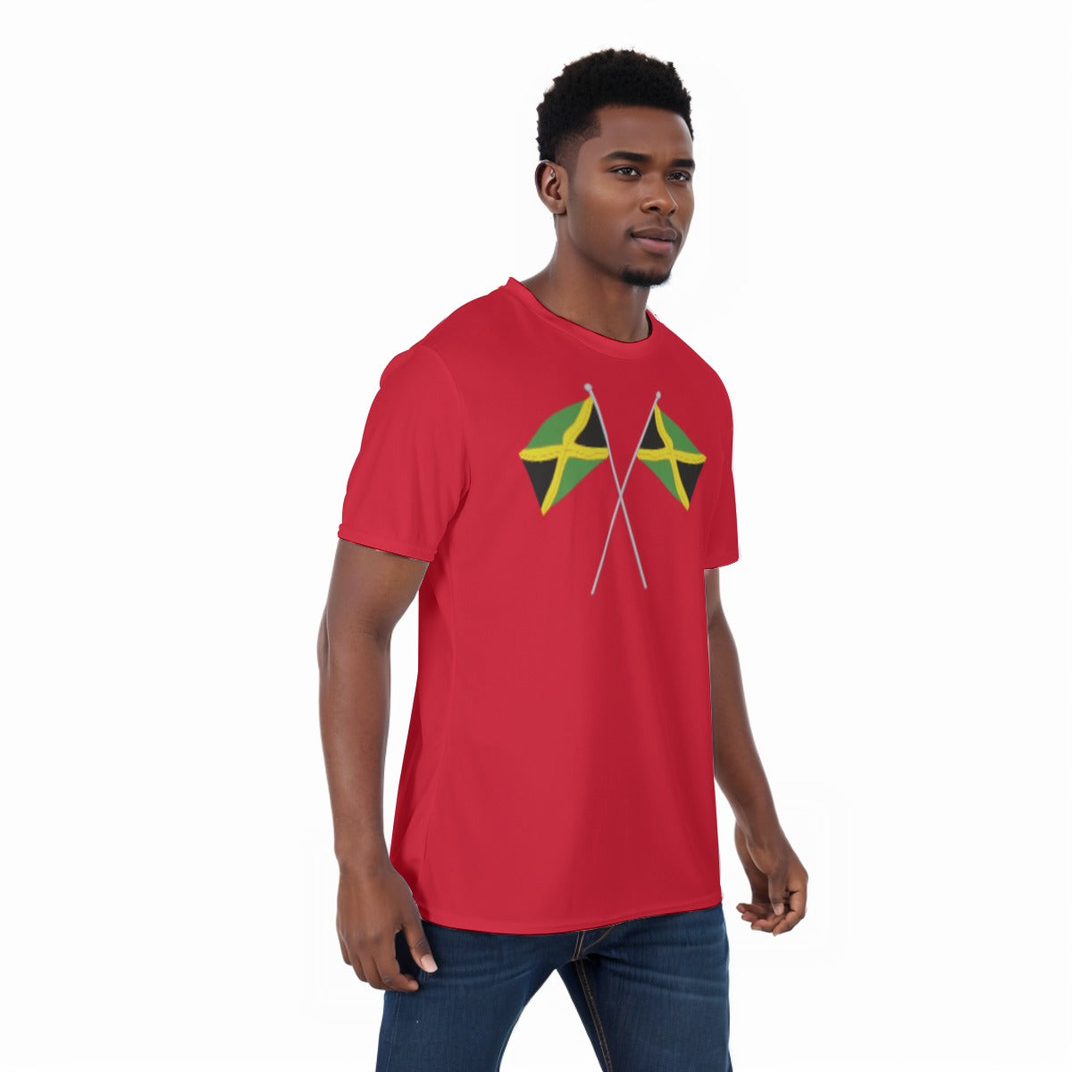 2 Jamaican Flag All-Over Print Unisex T-Shirt|220GMS KPO03