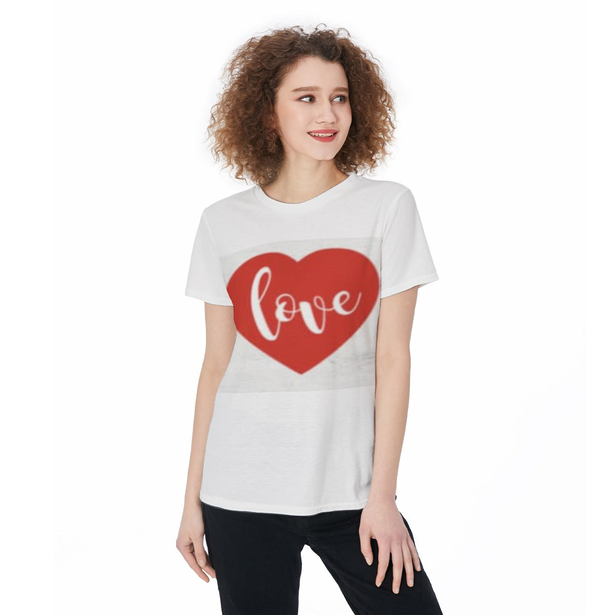 Valentine All-Over Print Round Neck T-Shirt