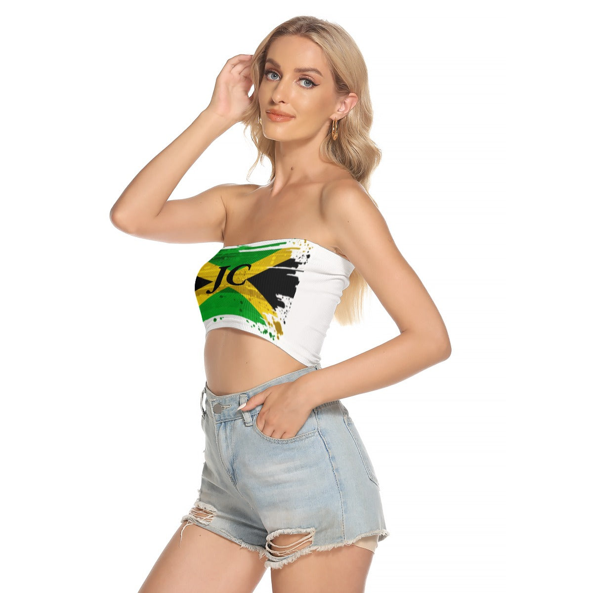 Jamaican Chic All-Over Print Women's Tube Top