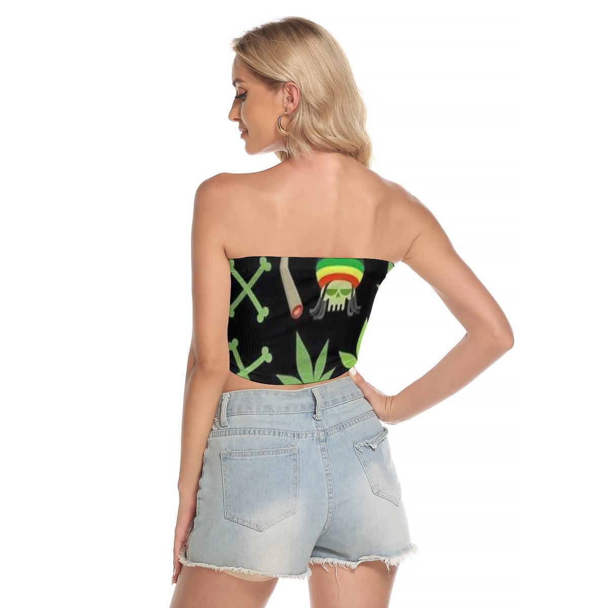 Rasta and Weed All-Over Print Women's Tube Top