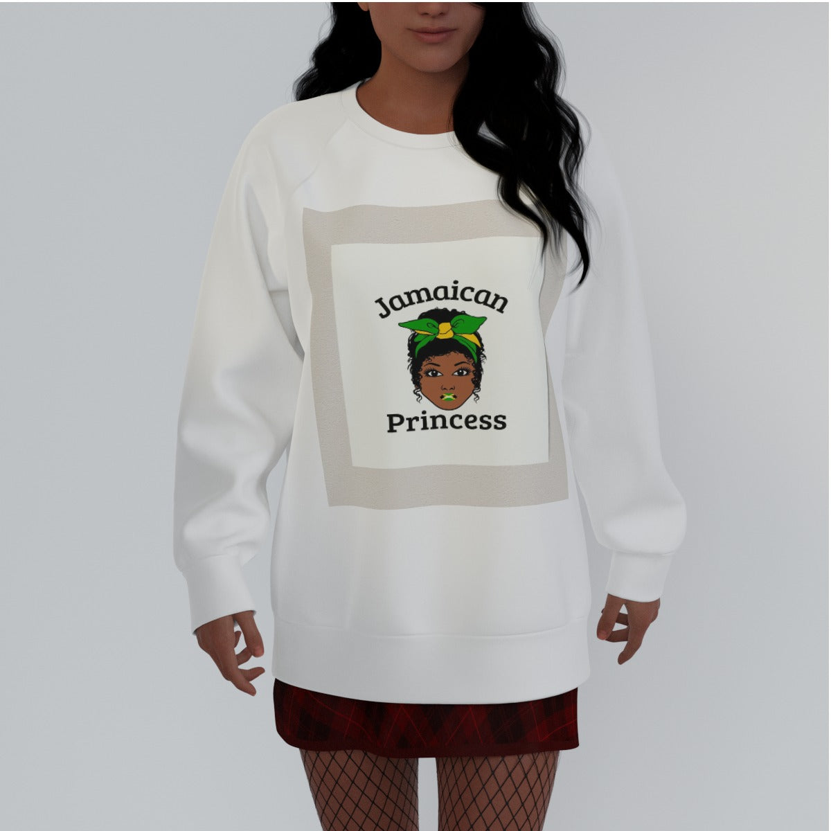 Jamaican Princess Women's Raglan Sleeve Female Sweatshirt